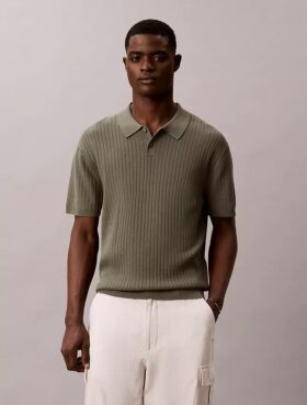 Polo in maglia a coste Polo in maglia a coste