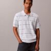 Polo in maglia a righe di cotone Polo in maglia a righe di cotone