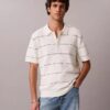 Polo in maglia a righe di cotone Polo in maglia a righe di cotone