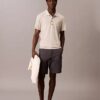 Polo in maglia fine mista lyocell Polo in maglia fine mista lyocell
