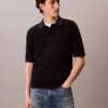 Polo in morbido cotone a trama waffle Polo in morbido cotone a trama waffle
