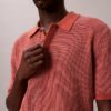 Polo in morbido cotone a trama waffle Polo in morbido cotone a trama waffle