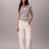 Polo slim a righe a costine Polo slim a righe a costine
