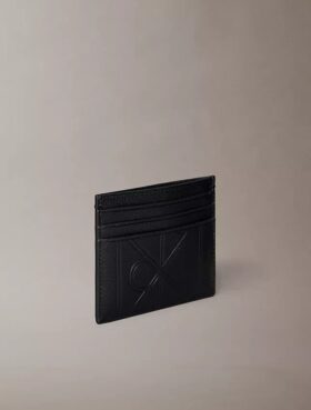 Portacarte con logo in rilievo