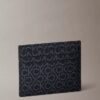 Portacarte con monogramma a grana Portacarte con monogramma a grana
