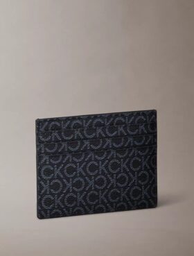 Portacarte con monogramma a grana