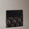 Portacarte con monogramma su tutta la superficie