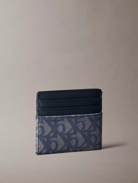 Portacarte con monogramma su tutta la superficie