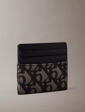 Portacarte con monogramma su tutta la superficie