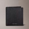 Portafoglio bifold sottile con logo goffrato a caldo Portafoglio bifold sottile con logo goffrato a caldo