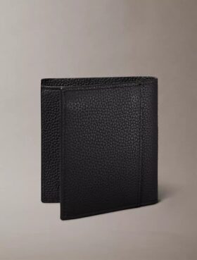 Portafoglio bifold sottile con logo goffrato a caldo Portafoglio bifold sottile con logo goffrato a caldo