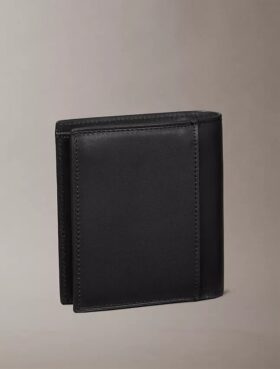 Portafoglio bifold sottile con logo in placca Portafoglio bifold sottile con logo in placca