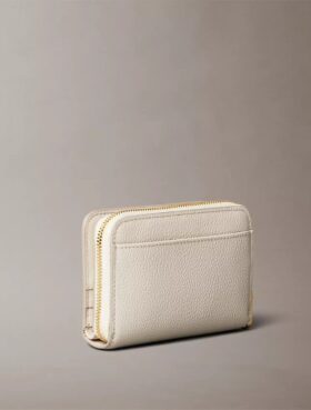 Portafoglio con patta e zip Minimal Monogram
