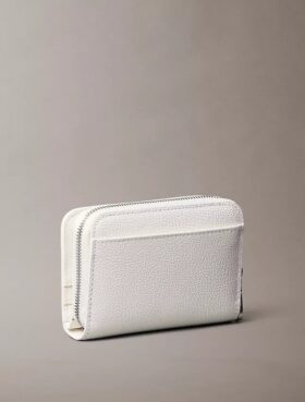 Portafoglio con patta e zip Minimal Monogram