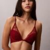 Reggiseno a balconcino con pizzo floreale nero CK Black leggermente foderato Reggiseno a balconcino con pizzo floreale nero CK Black leggermente foderato