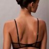 Reggiseno a balconcino con pizzo floreale nero CK Black leggermente foderato Reggiseno a balconcino con pizzo floreale nero CK Black leggermente foderato