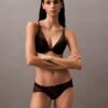 Reggiseno a balconcino in pizzo floreale nero CK Black