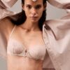 Reggiseno a balconcino in pizzo floreale nero Unlined Ck Black Reggiseno a balconcino in pizzo floreale nero Unlined Ck Black