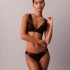 Reggiseno a balconcino in pizzo nero CK Black Geo leggermente foderato