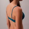 Reggiseno a balconcino in pizzo nero CK Black Geo leggermente foderato