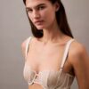 Reggiseno a balconcino Unlined in pizzo floreale nero CK Black