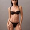 Reggiseno a balconcino Unlined in pizzo floreale nero CK Black