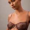 Reggiseno a balconcino Unlined in pizzo floreale nero CK Black Reggiseno a balconcino Unlined in pizzo floreale nero CK Black