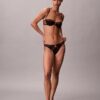 Reggiseno a balconcino Unlined in pizzo geometrico nero CK Black