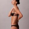 Reggiseno a balconcino Unlined in pizzo geometrico nero CK Black