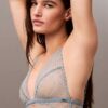 Reggiseno a triangolo Unlined in pizzo CK Black Geo
