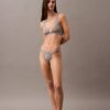 Reggiseno a triangolo Unlined in pizzo CK Black Geo