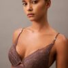 Reggiseno Push-Up a balconcino in pizzo floreale nero CK Black Reggiseno Push-Up a balconcino in pizzo floreale nero CK Black