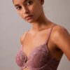 Reggiseno sensuale in pizzo elasticizzato Unlined a copertura totale