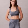Reggiseno sportivo a dorso a vogatore con stampa sportiva moderna, per attività a medio impatto Reggiseno sportivo a dorso a vogatore con stampa sportiva moderna, per attività a medio impatto