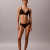 Reggiseno triangolare leggermente foderato in pizzo nero CK Black Geo