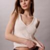 Set canotta e cardigan a costine in cotone Set canotta e cardigan a costine in cotone