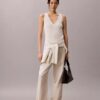 Set canotta e cardigan a costine in cotone Set canotta e cardigan a costine in cotone