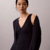 Set canotta e cardigan a costine in cotone Set canotta e cardigan a costine in cotone