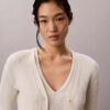 Set canotta e cardigan a costine in cotone Set canotta e cardigan a costine in cotone