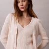 Set canotta e cardigan a costine in cotone Set canotta e cardigan a costine in cotone