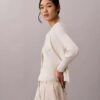 Set canotta e cardigan a costine in cotone Set canotta e cardigan a costine in cotone
