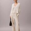 Set canotta e cardigan a costine in cotone Set canotta e cardigan a costine in cotone
