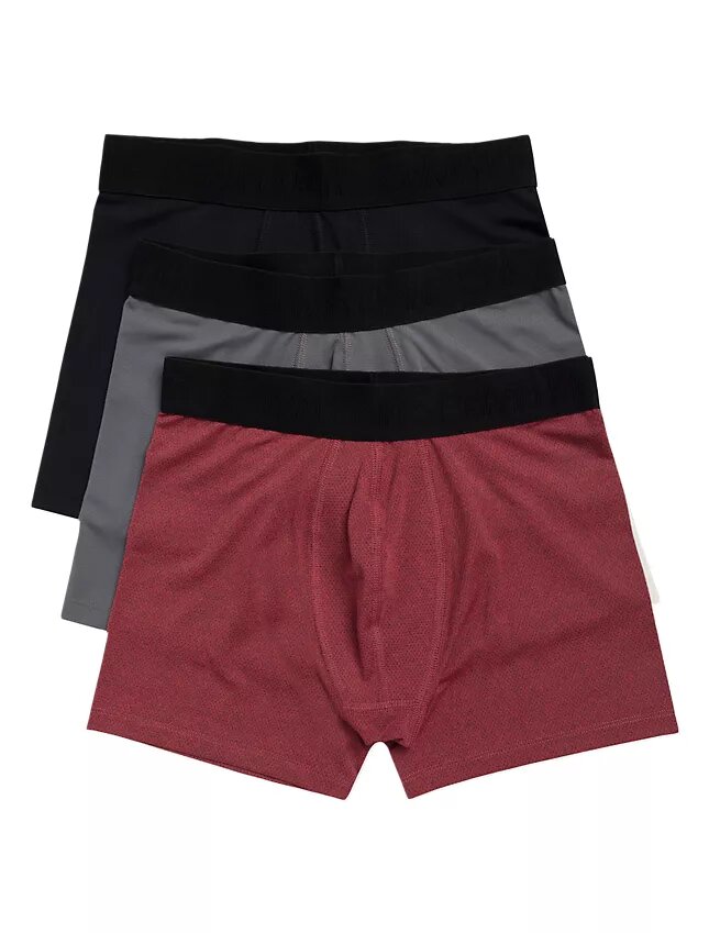 Set da 3 Boxer aderenti in rete tecnica per bambini Set da 3 Boxer aderenti in rete tecnica per bambini