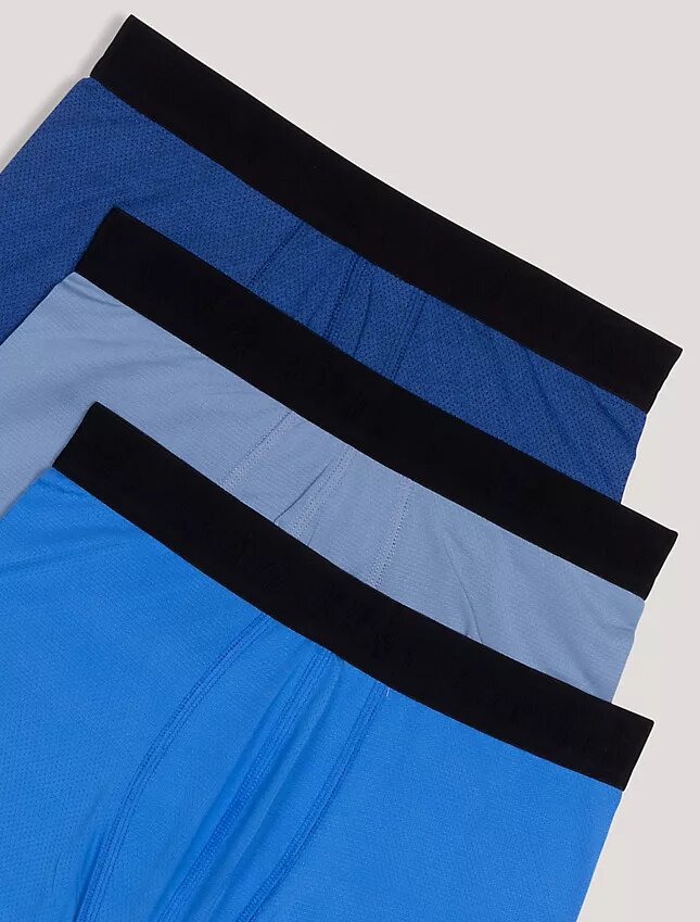 Set da 3 Boxer aderenti in rete tecnica per bambini Set da 3 Boxer aderenti in rete tecnica per bambini