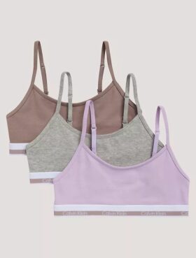 Set da 3 bralette corte in Cotton Stretch da bambina