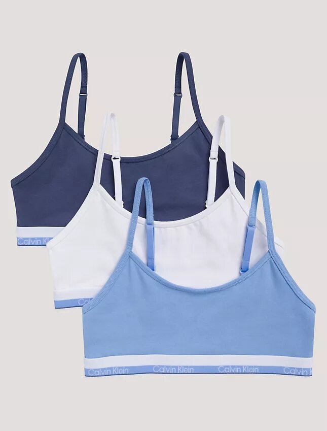 Set da 3 bralette corte in Cotton Stretch da bambina Set da 3 bralette corte in Cotton Stretch da bambina