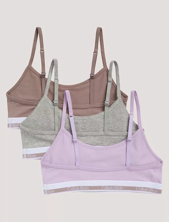 Set da 3 bralette corte in Cotton Stretch da bambina Set da 3 bralette corte in Cotton Stretch da bambina