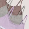 Set da 3 bralette corte in Cotton Stretch da bambina Set da 3 bralette corte in Cotton Stretch da bambina