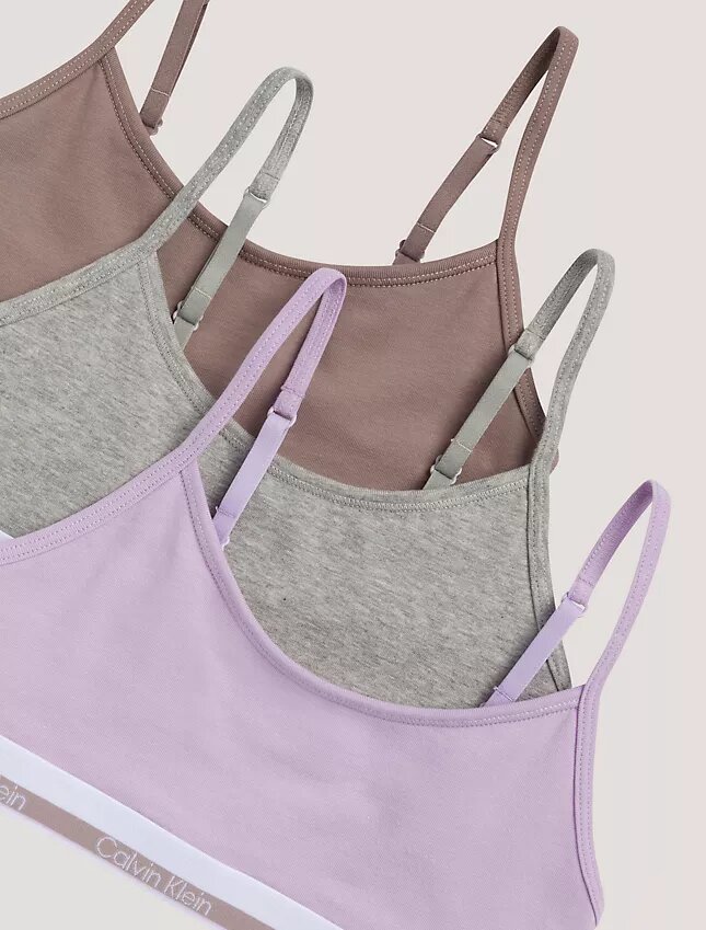 Set da 3 bralette corte in Cotton Stretch da bambina Set da 3 bralette corte in Cotton Stretch da bambina