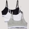 Set da 3 bralette corte in Cotton Stretch per bambine, Unlined Set da 3 bralette corte in Cotton Stretch per bambine, Unlined